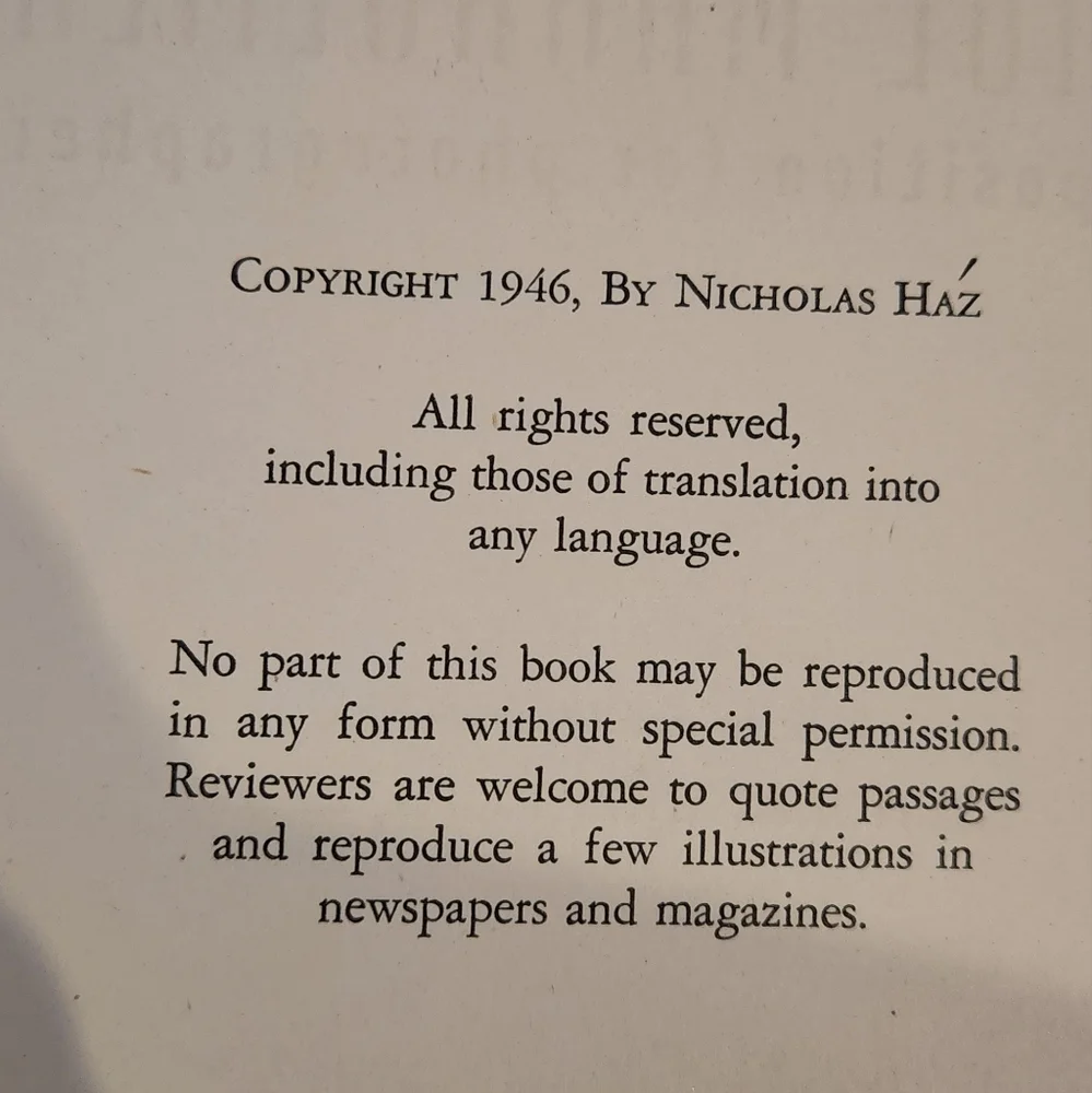 Vintage 1946 Book IMAGE MANAGEMENT composition for photographers